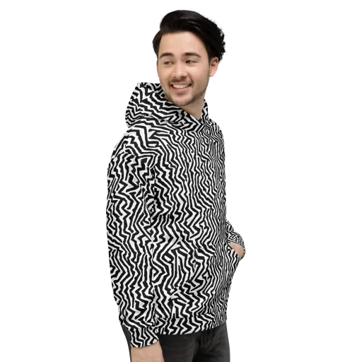 Static Swirl on a Hoodie
