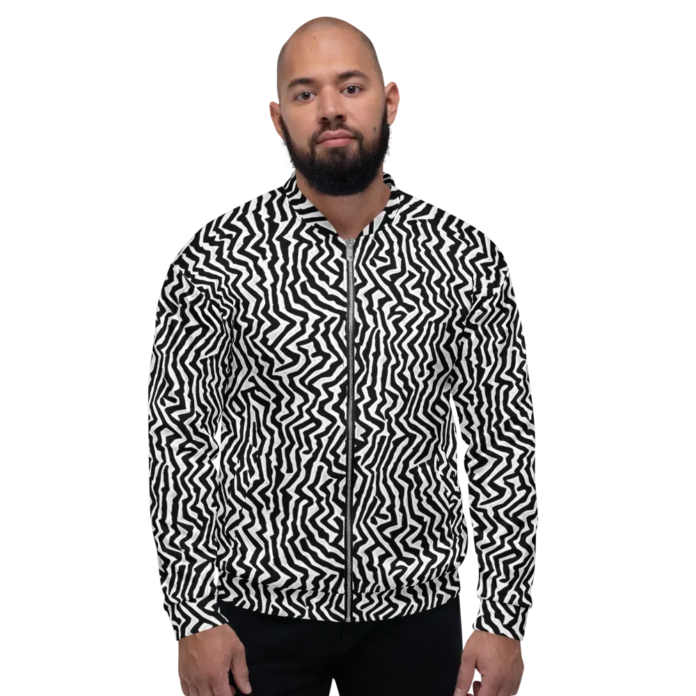 Static Swirl on Bomber Jacket — Front