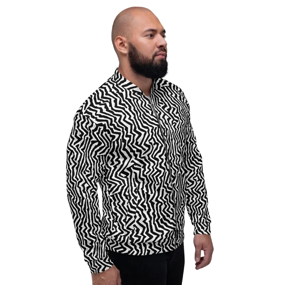 Static Swirl on Bomber Jacket — Right