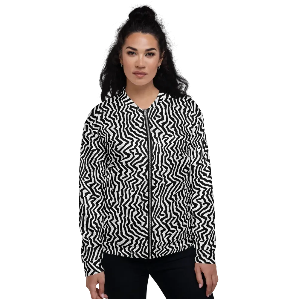 Static Swirl on Bomber Jacket — Front