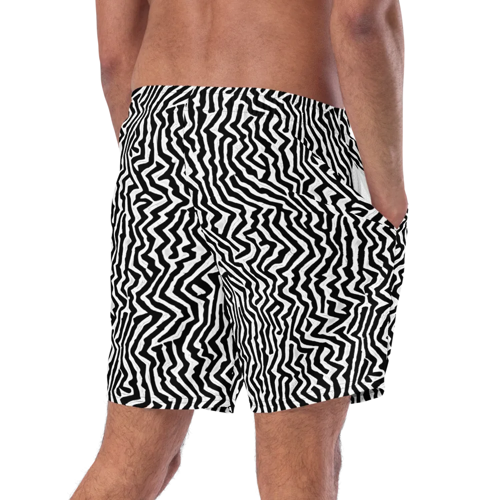 Static Swirl on Swim Trunks — Right Back