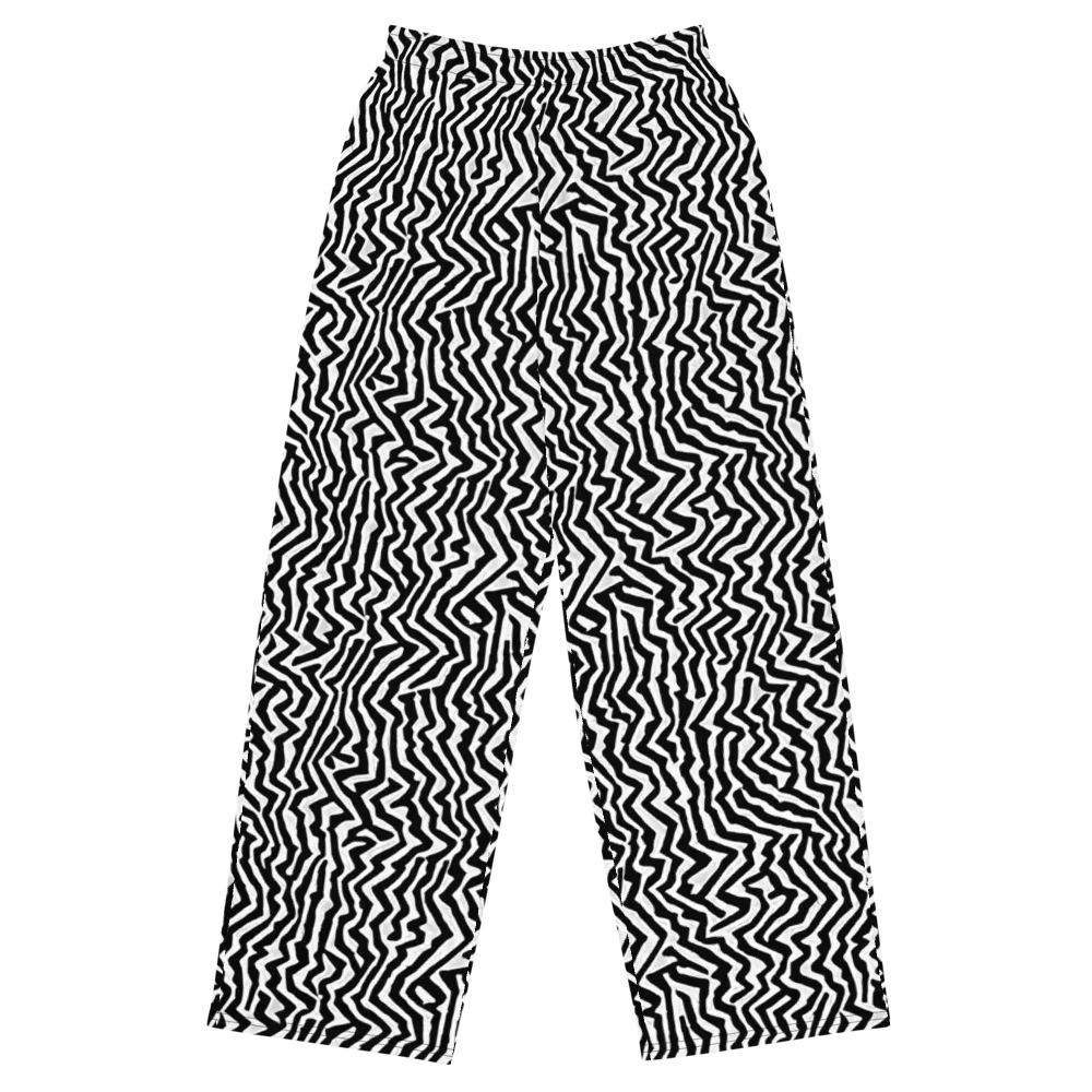 Static Swirl on Wide-Leg Pants — Front