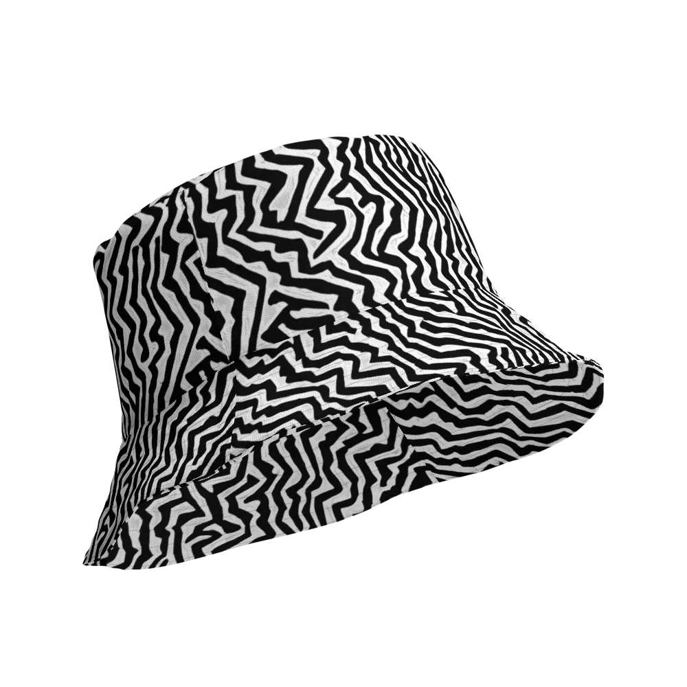 Static Swirl on Reversible Bucket Hat — Product details Outside