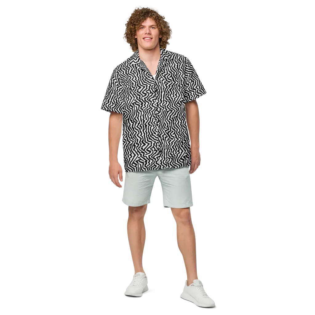 Static Swirl on Button Shirt — Front