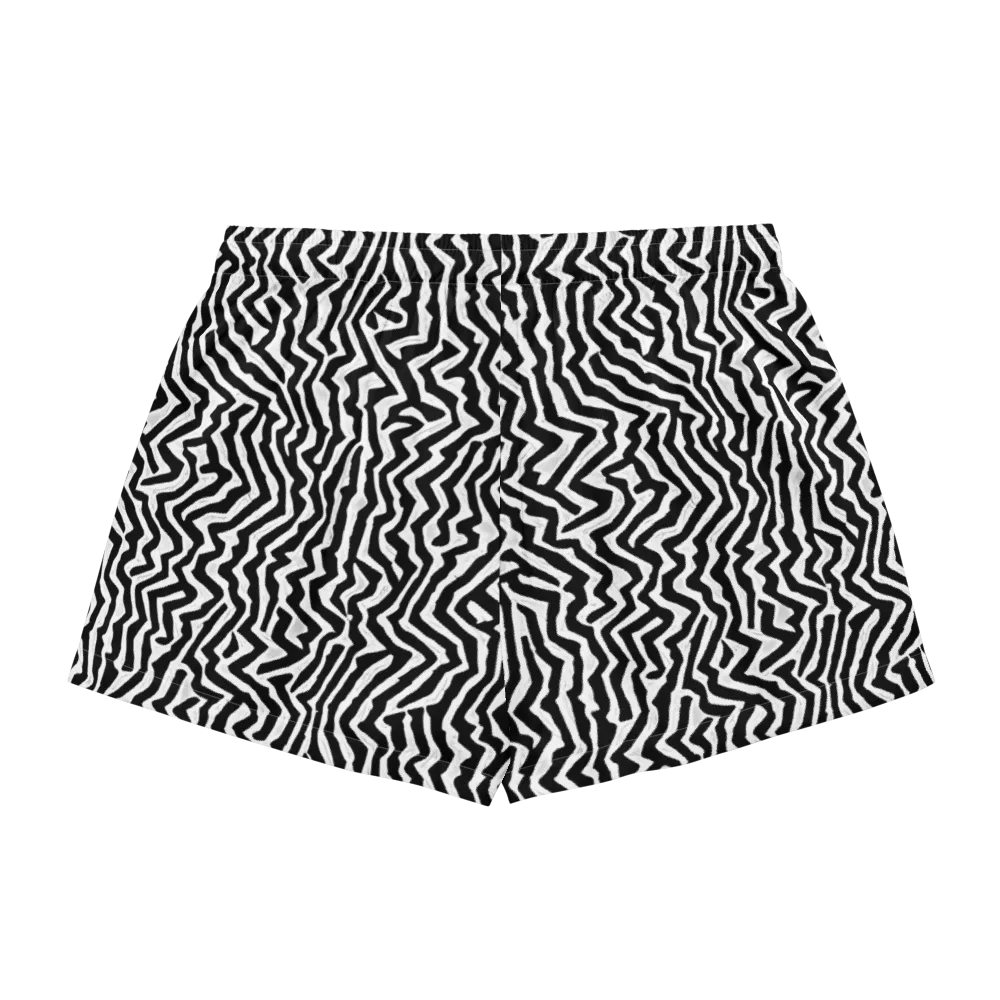 Static Swirl on Women's Pajama Shorts — Back