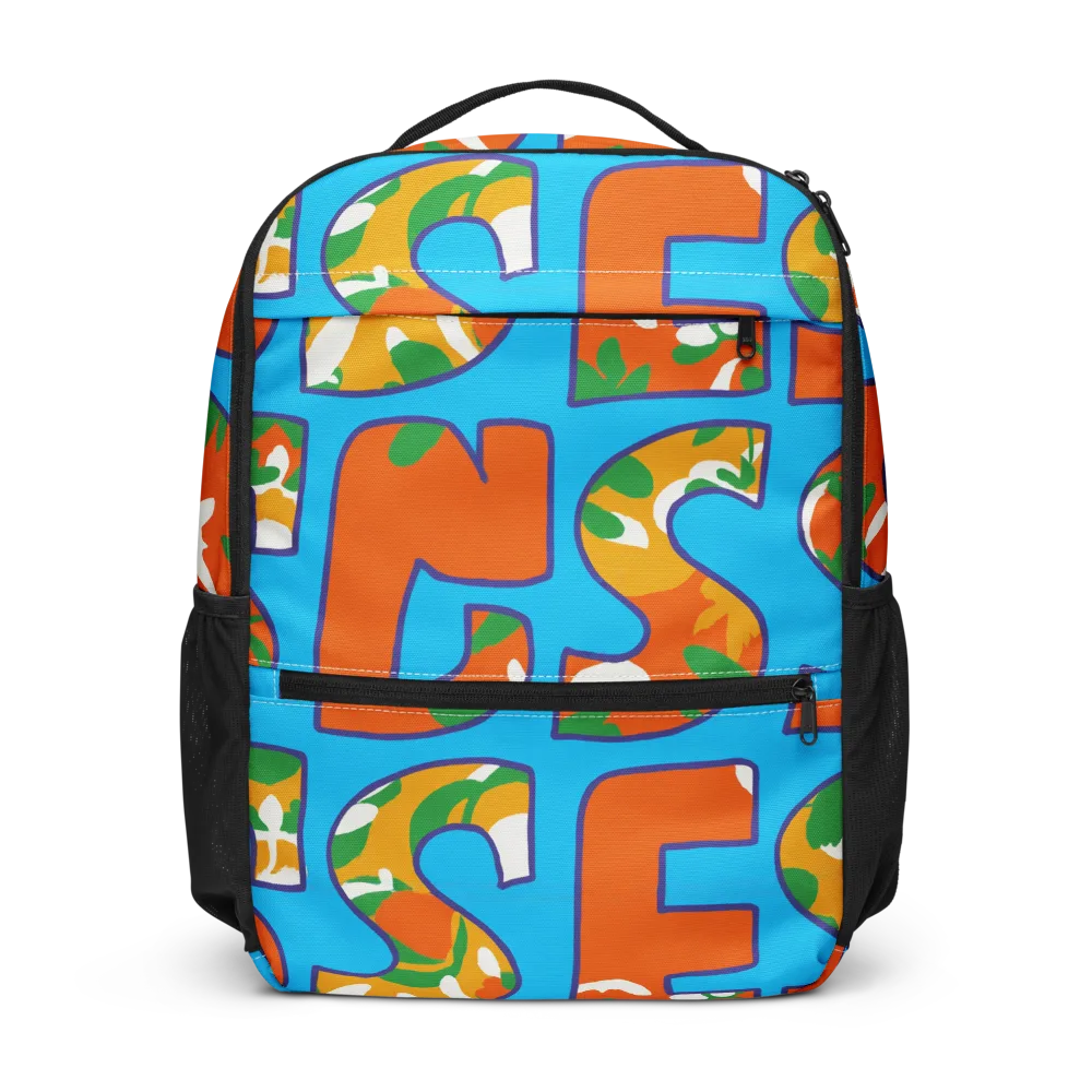 Electric Alphabet on Utility Backpack — Front