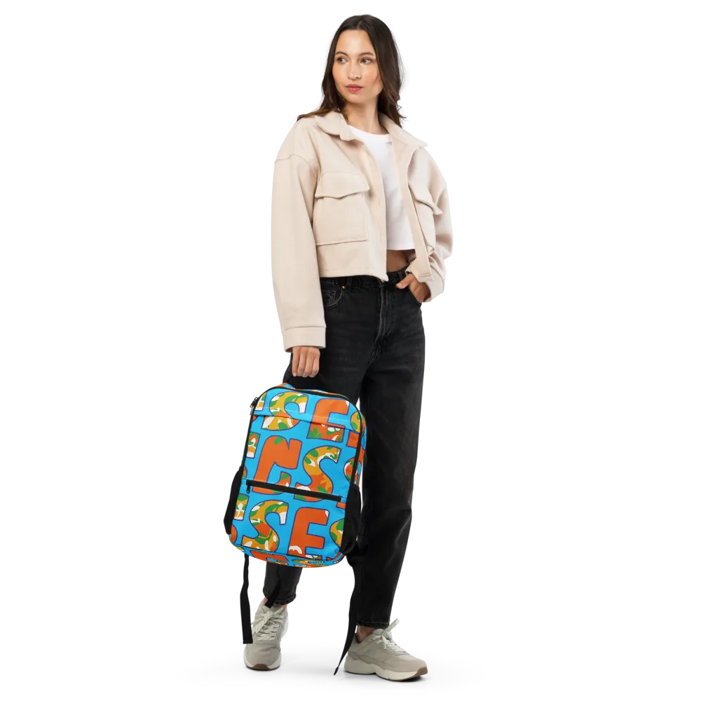 Electric Alphabet on Utility Backpack — Front
