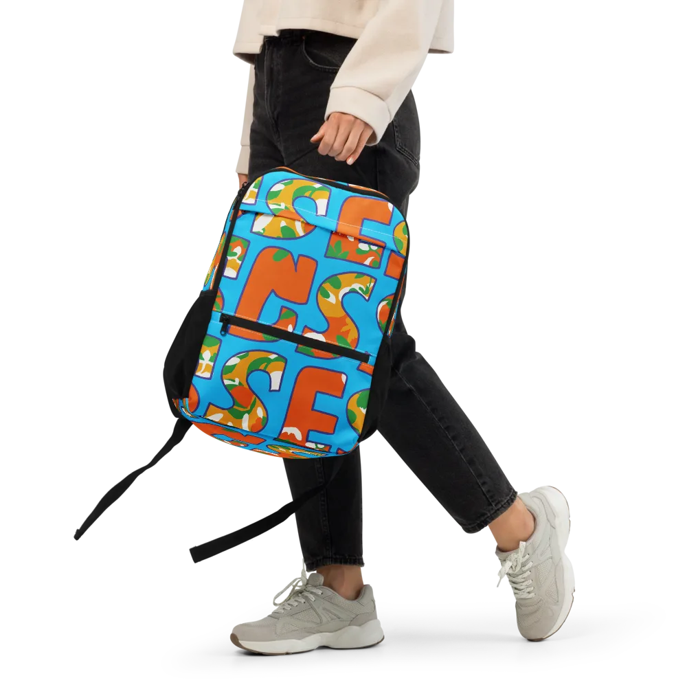 Electric Alphabet on Utility Backpack — Front