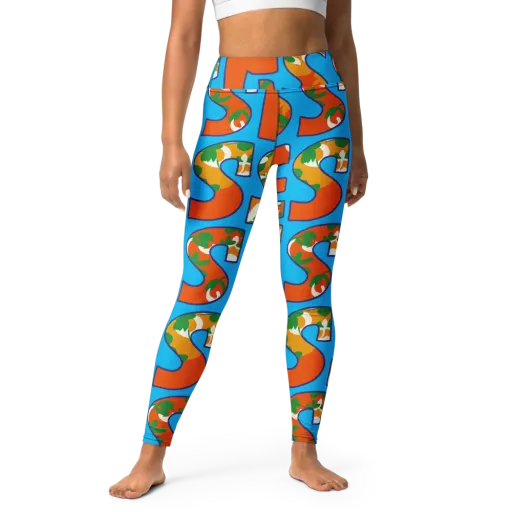 Electric Alphabet on a Yoga Leggings