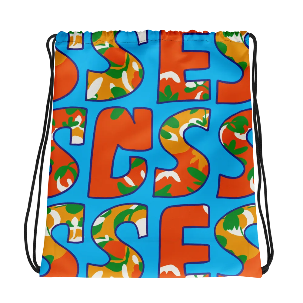 Electric Alphabet on Drawstring Bag — Photo