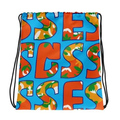 Electric Alphabet on a Drawstring Bag