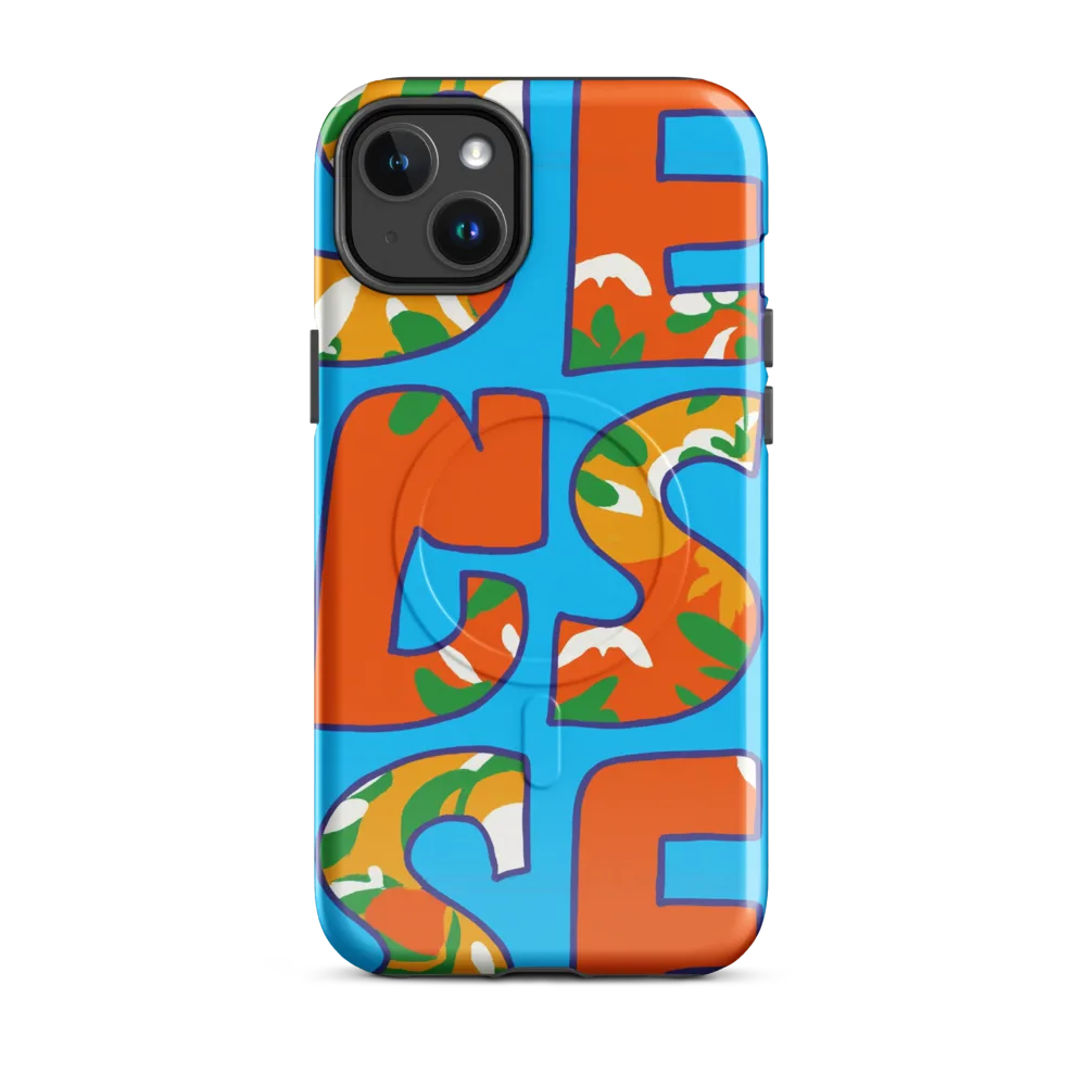 Electric Alphabet on MagSafe Tough Case for iPhone® — Front