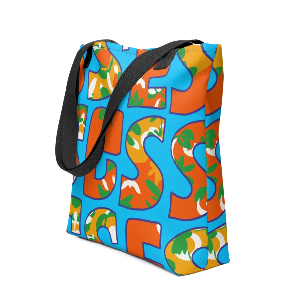 Electric Alphabet on Tote Bag — Front