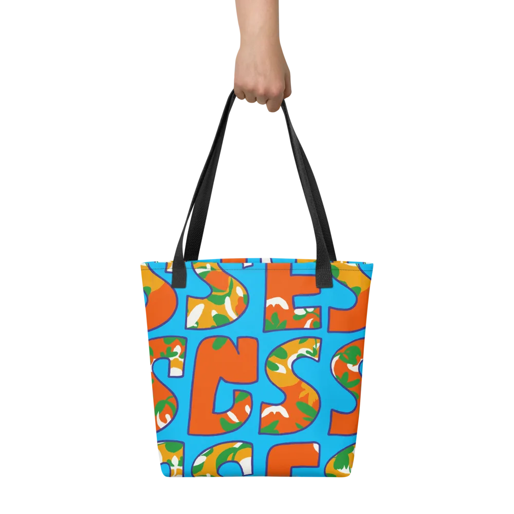 Electric Alphabet on Tote Bag — Front