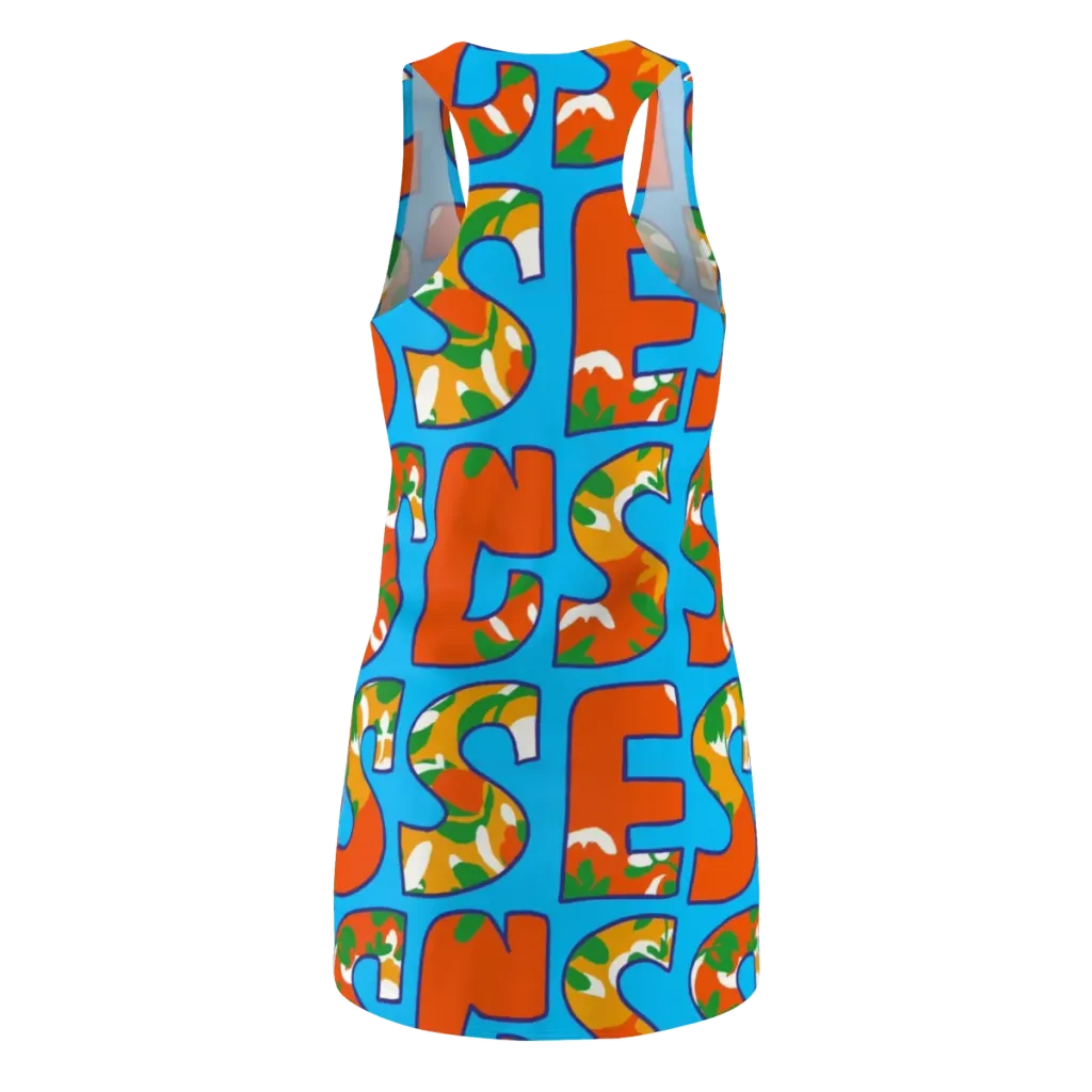 Electric Alphabet on Racerback Dress — Back