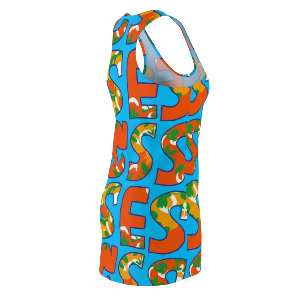 Electric Alphabet on Racerback Dress — Back Side