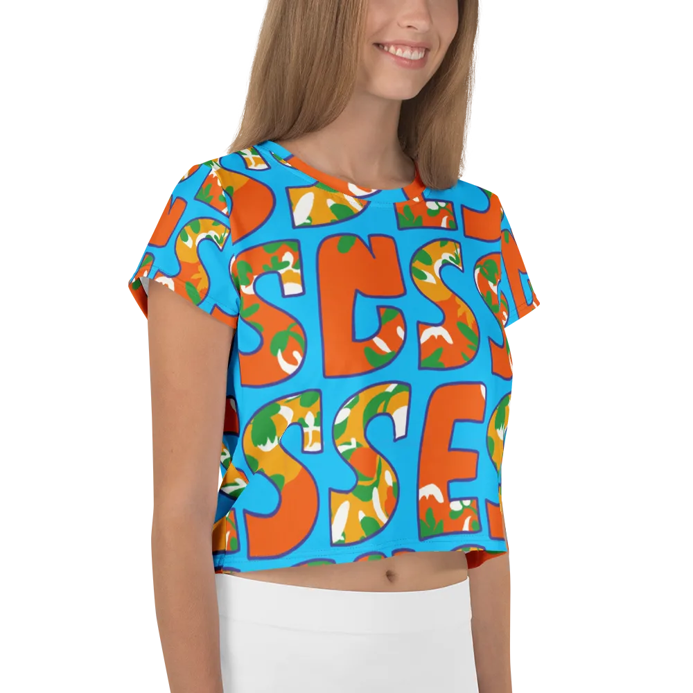 Electric Alphabet on Crop Tee — Right