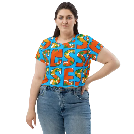 Electric Alphabet on a Crop Tee