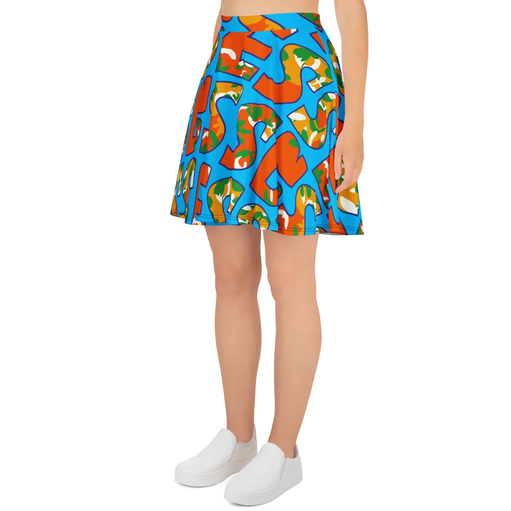 Electric Alphabet on Skater Skirt — Left