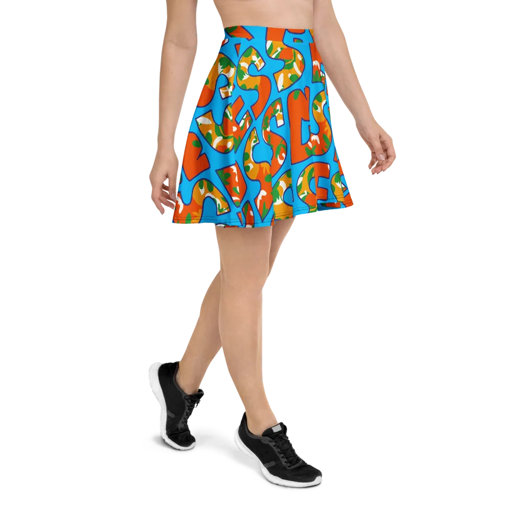 Electric Alphabet on Skater Skirt — Right