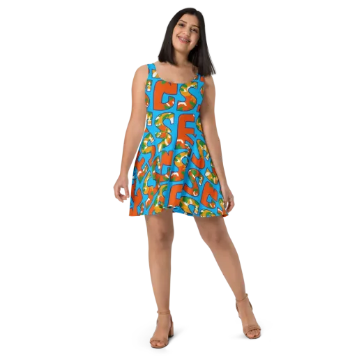 Electric Alphabet on a Skater Dress