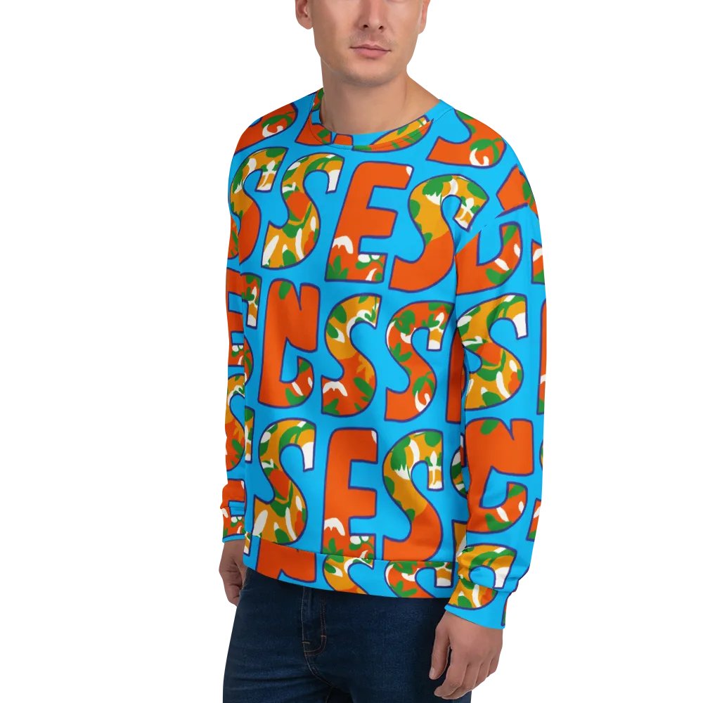 Electric Alphabet on Sweatshirt — Left Front