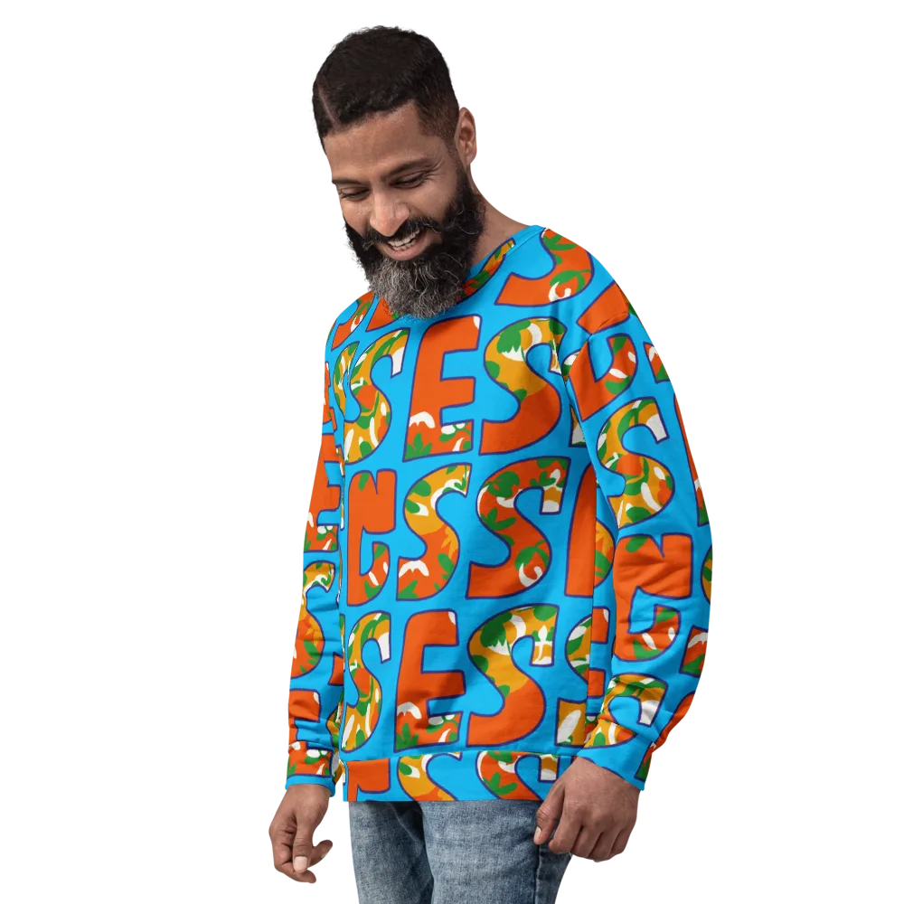 Electric Alphabet on Sweatshirt — Left Front