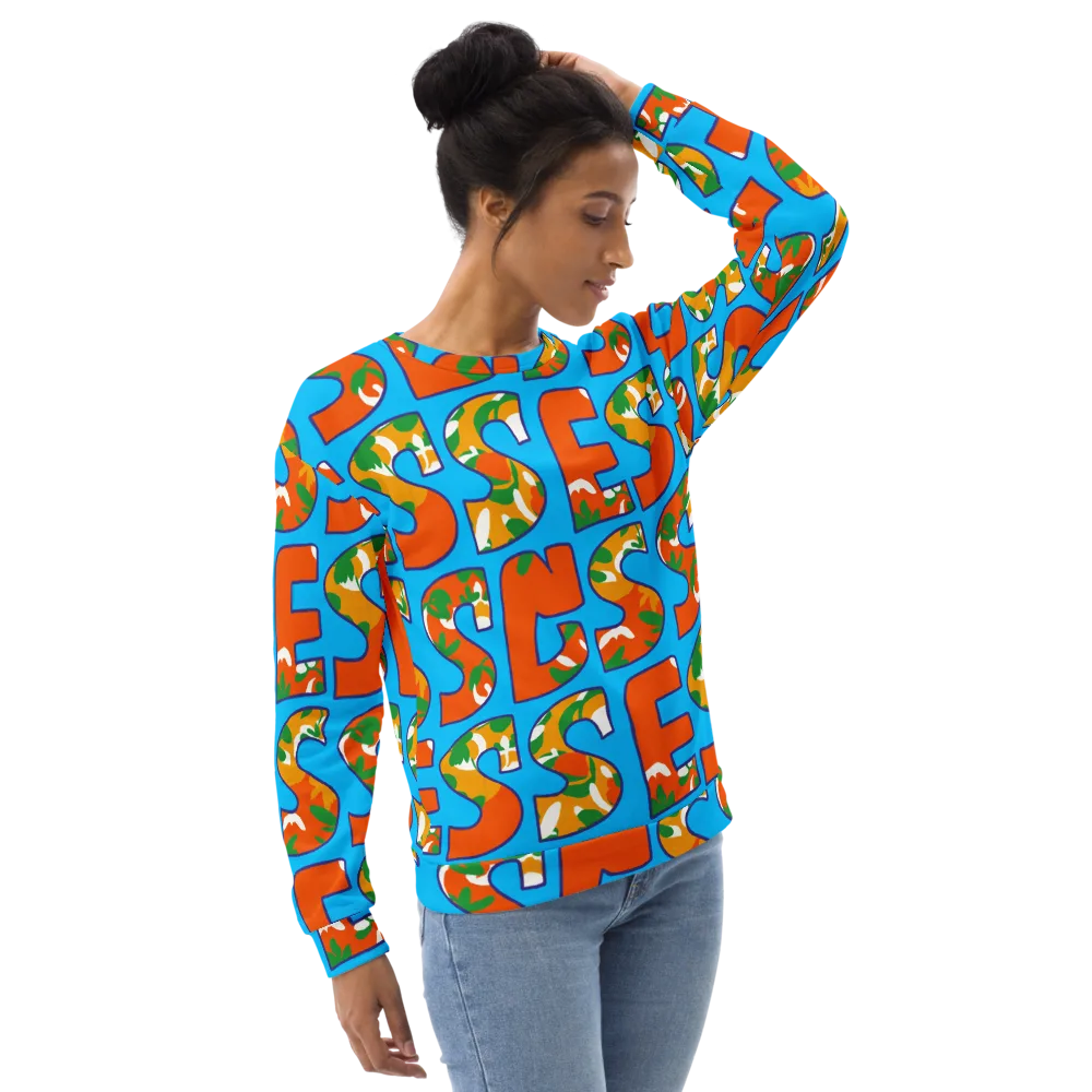 Electric Alphabet on Sweatshirt — Right Front