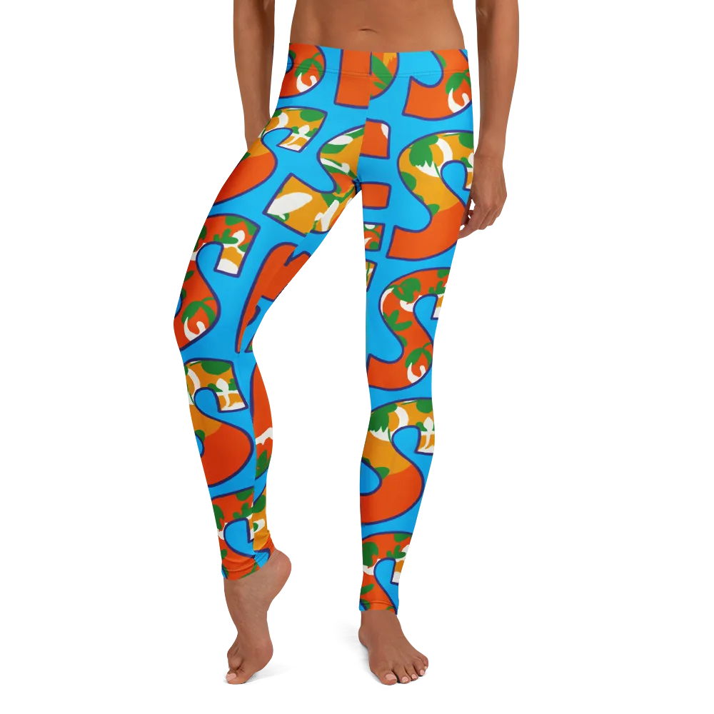 Electric Alphabet on Leggings — Front