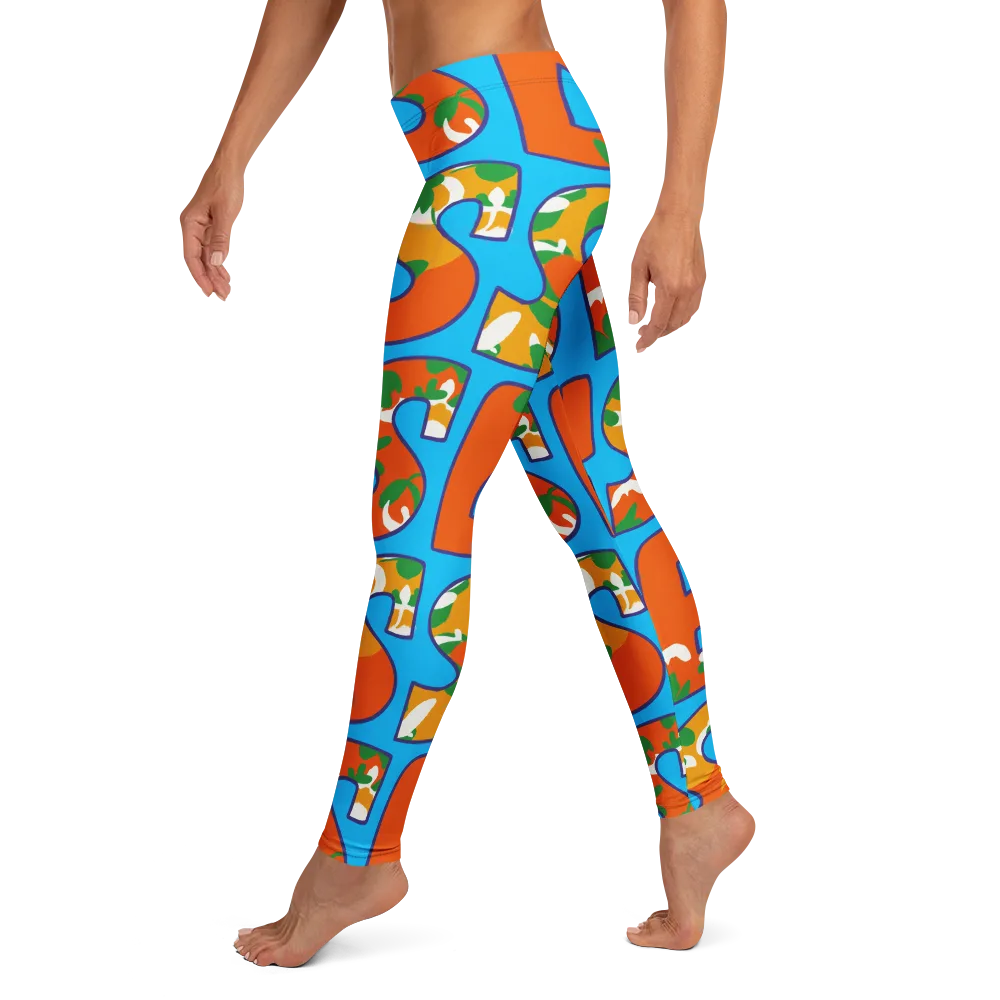 Electric Alphabet on Leggings — Left