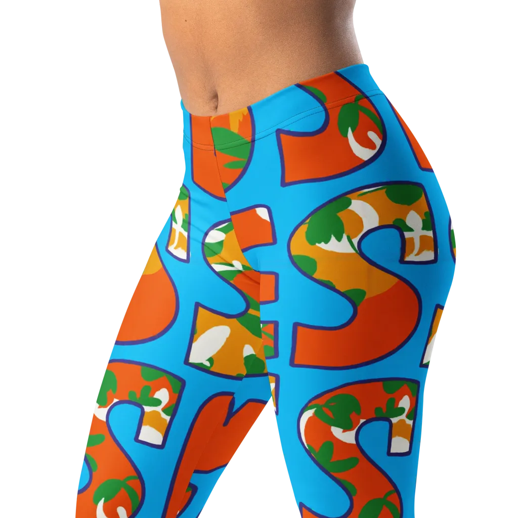 Electric Alphabet on Leggings — Left Front