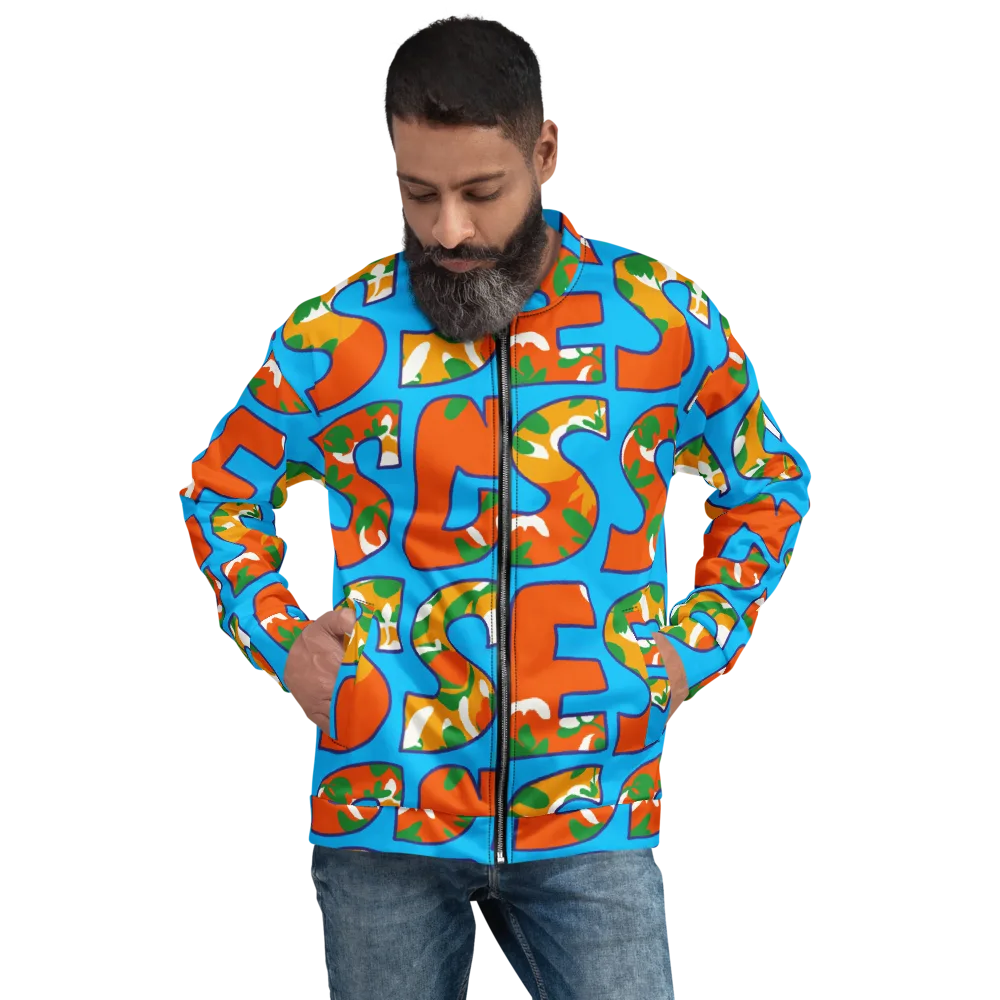 Electric Alphabet on Bomber Jacket — Front