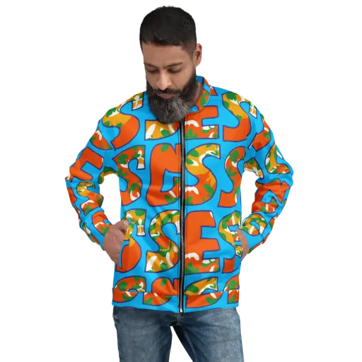 Electric Alphabet on a Bomber Jacket