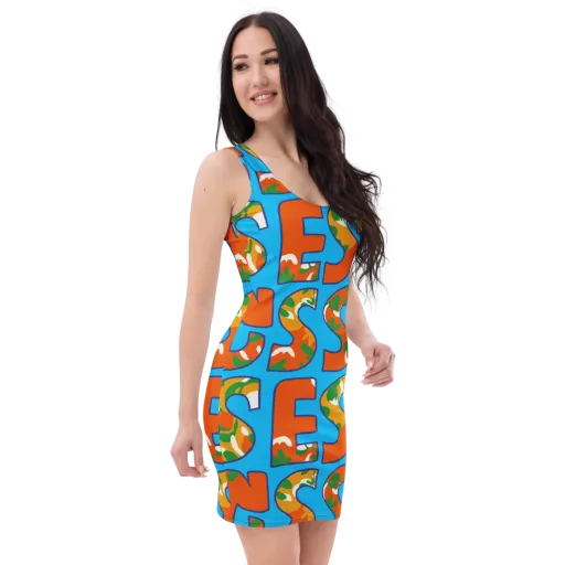 Electric Alphabet on a Bodycon Dress