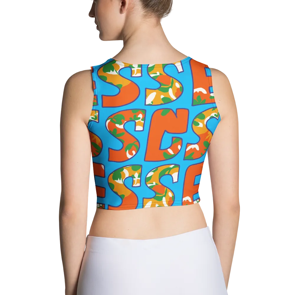 Electric Alphabet on Crop Top — Back