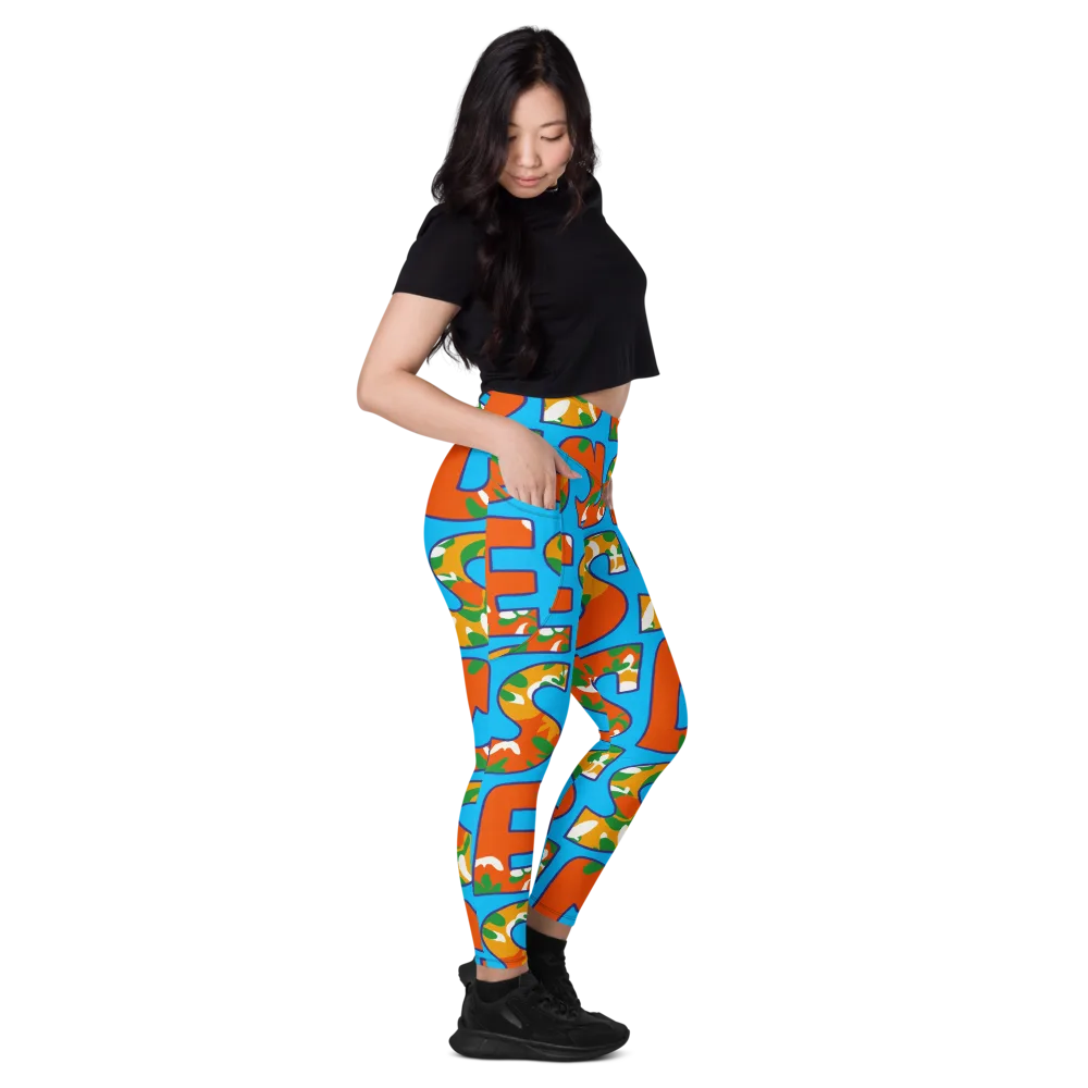 Electric Alphabet on Leggings with Pockets — Right