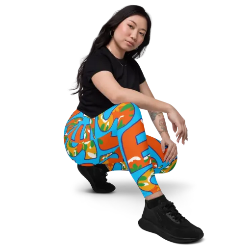 Electric Alphabet on a Leggings with Pockets
