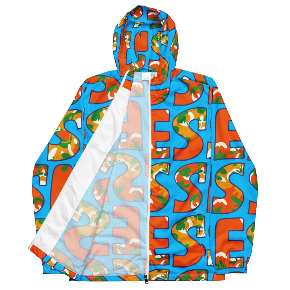 Electric Alphabet on Men's Windbreaker — Front