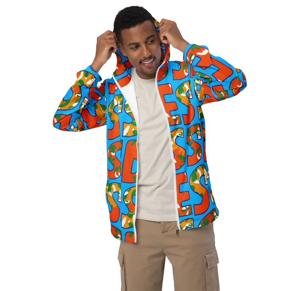 Electric Alphabet on Men's Windbreaker — Front
