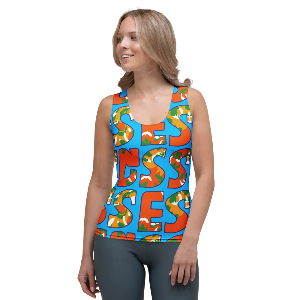 Electric Alphabet on Women's Tank Top — Front
