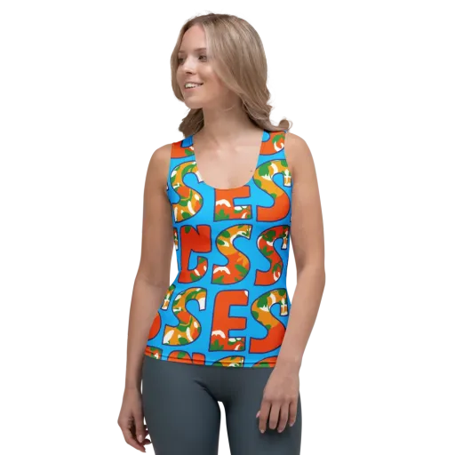 Electric Alphabet on a Women's Tank Top