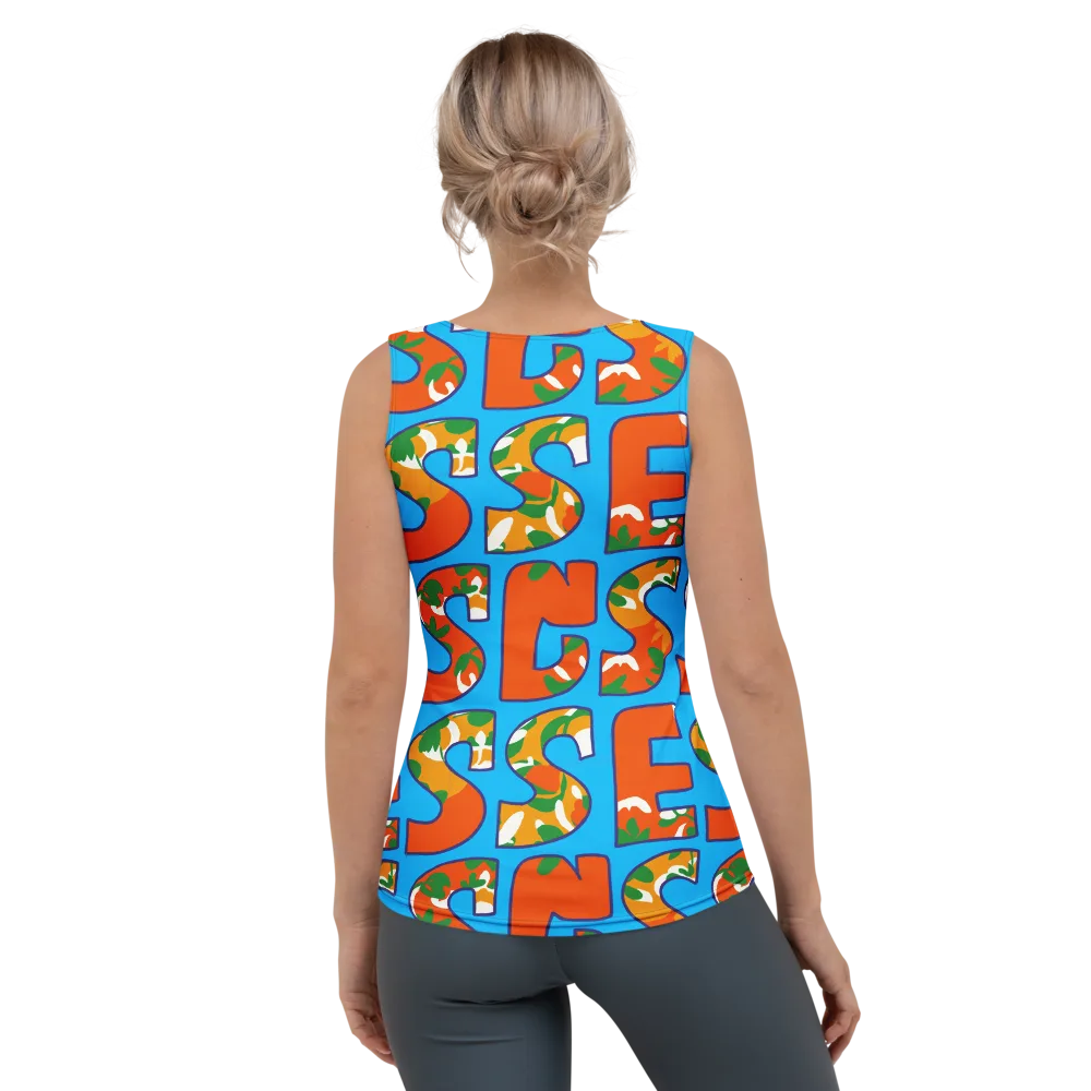 Electric Alphabet on Women's Tank Top — Back