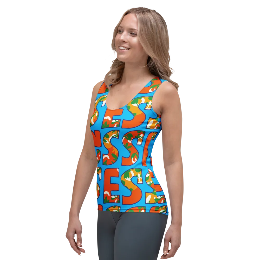 Electric Alphabet on Women's Tank Top — Left Front