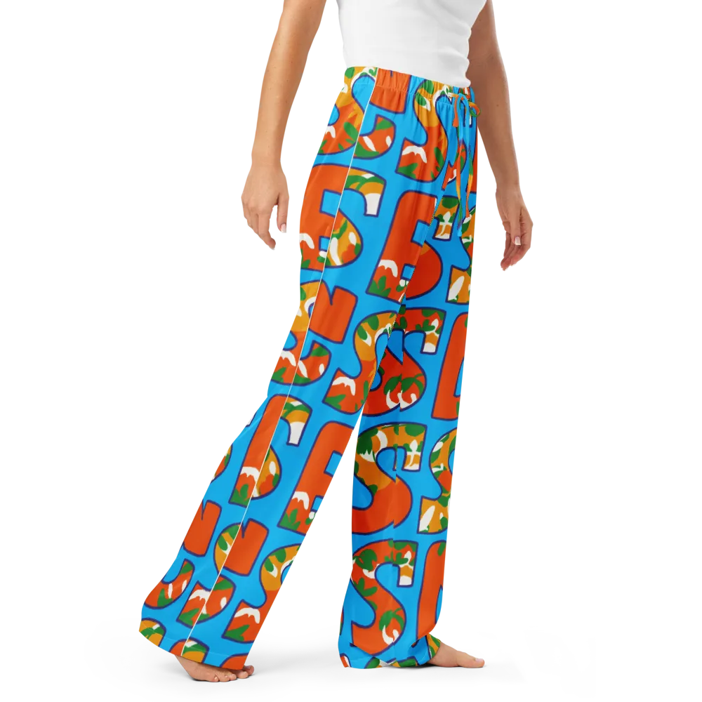 Electric Alphabet on Women's Pajama Pants — Right Front