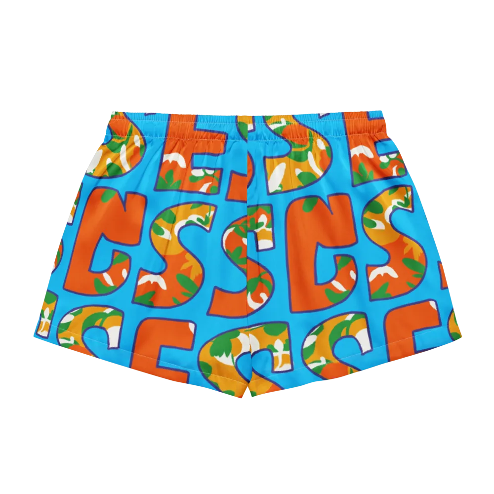 Electric Alphabet on Women's Pajama Shorts — Back
