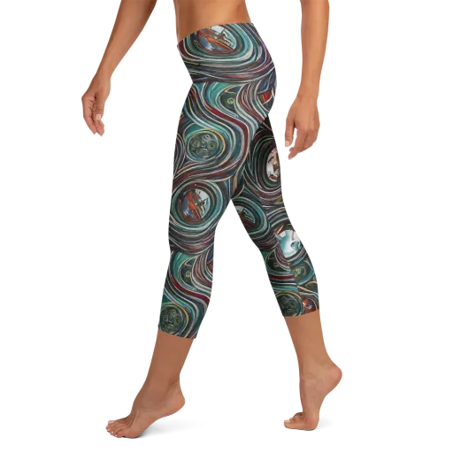 Vortex Portraits on a Capri Leggings