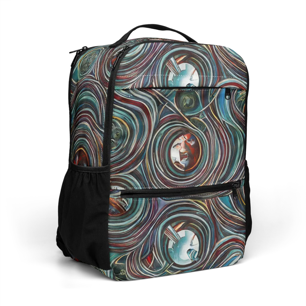 Vortex Portraits on Utility Backpack — Right Front