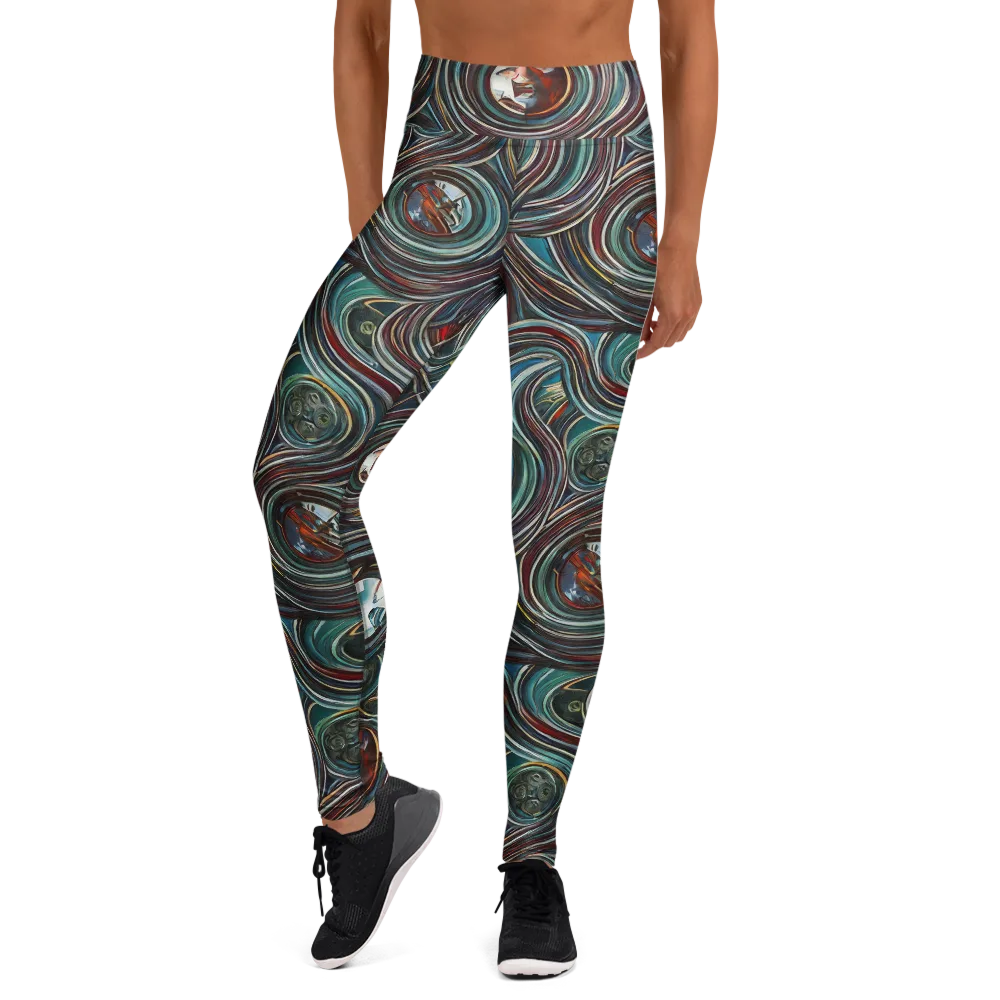 Vortex Portraits on Yoga Leggings — Front
