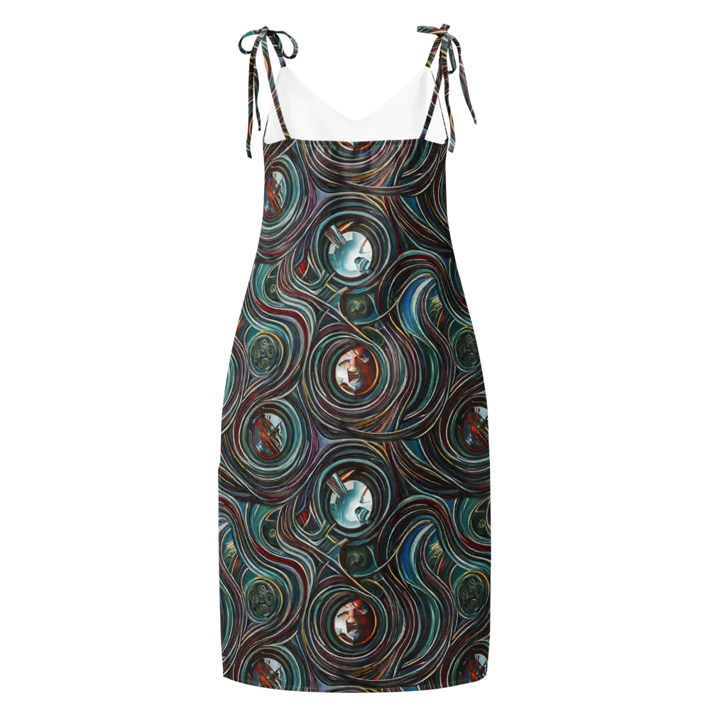 Vortex Portraits on Slip Dress — Back