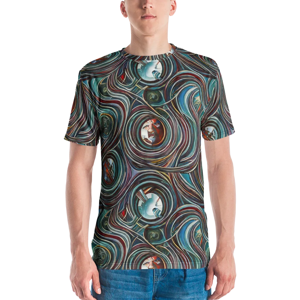 Vortex Portraits on Men's Crew Neck T-Shirt — Front